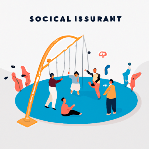 איור המתאר את תפיסת הביטוח הסוציאלי כרשת ביטחון