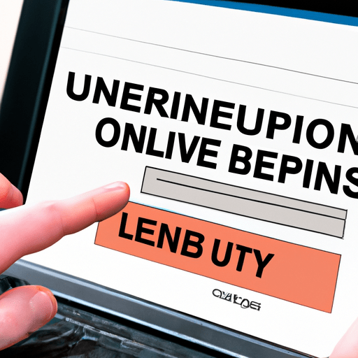 1. תמונה של אדם קורא על דמי אבטלה באינטרנט.