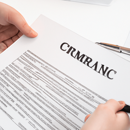 תמונה של אדם שעיין במסמכים חשובים הקשורים לתביעת ביטוח