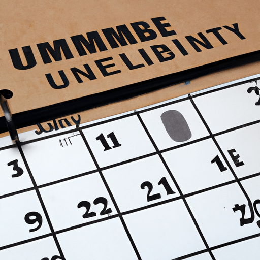 3. תמונה של לוח שנה, המסמל את משך דמי האבטלה.