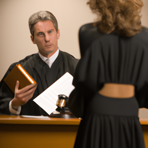 תמונת תקריב של עורך דין בוחן ניירת גירושין